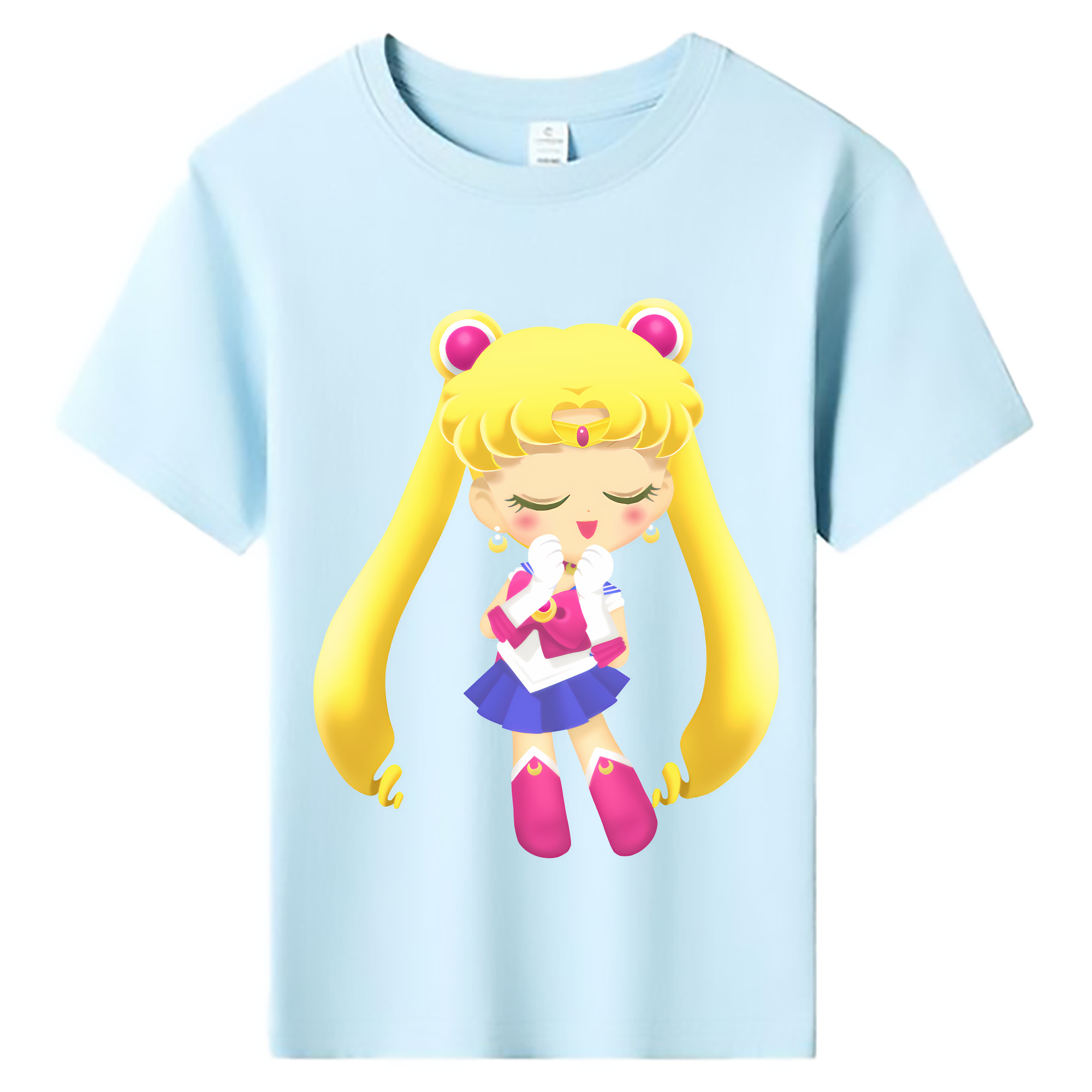 （画像用） 美少女戦士セーラームーン 月野 うさぎ つきの うさぎ Sailor Moon Tsukino Usagi 綿100％キッズTシャツ（フロントプリント）